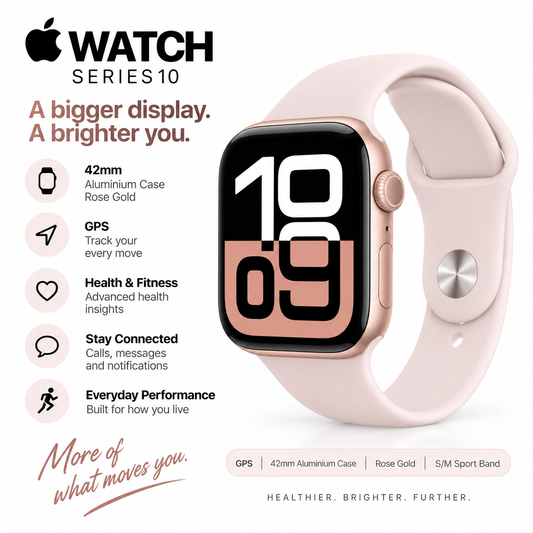 Apple Watch Series 10 GPS 42mm Aluminium Case S/M Rose Gold
