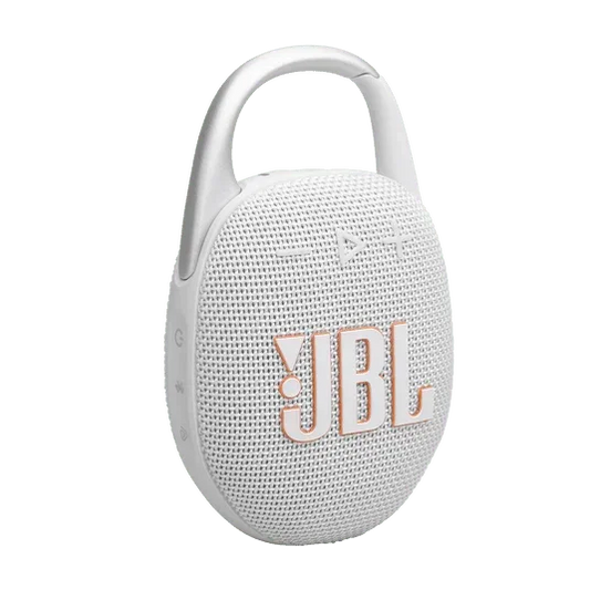 JBL Clip 5, Portable Bluetooth Speaker, Water/Dust proof IP67 - White
