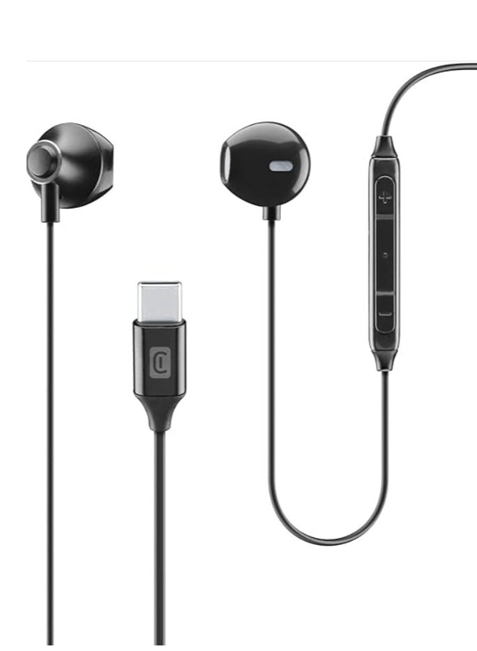 Cellularline Orbit USB-C Stereo Earphones Black
