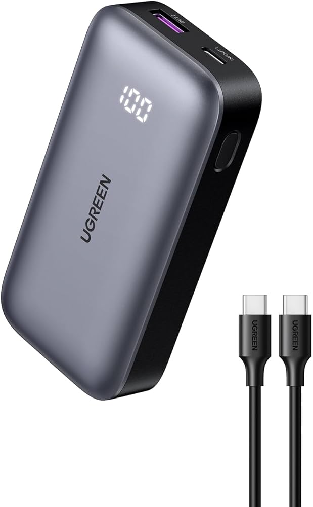 UGREEN 10000mAh 30W Two-way Fast Charging Power Bank Gray