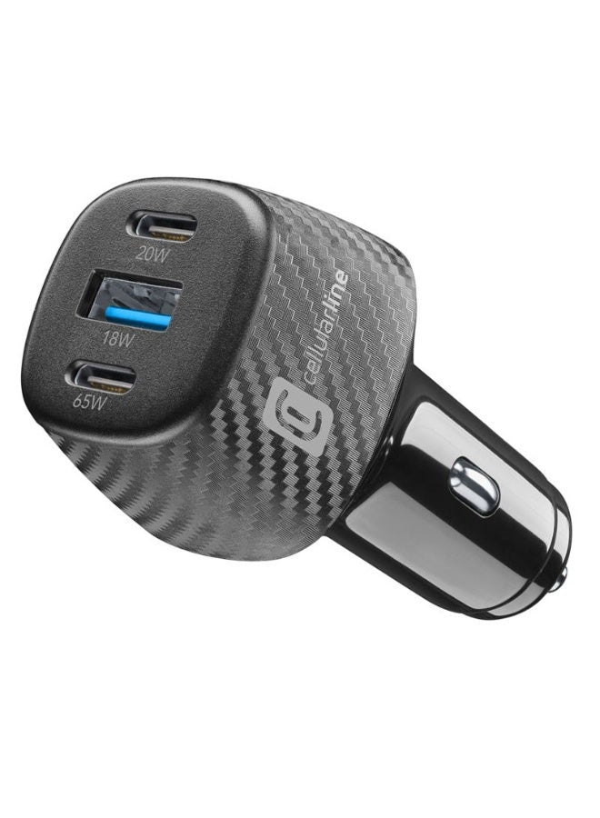 Cellularline Car Multipower LapTop 103W 3 Port Type C/A Black