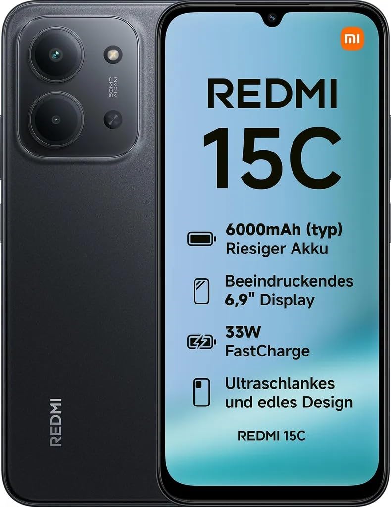 Xiaomi Redmi 15C 8GB RAM 256GB ROM Midnight Black