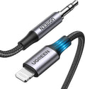 UGREEN LIGHTNING TO 3.5MM AUX CABLE ALUMINUM SHELL WITH BRAIDED 1M
