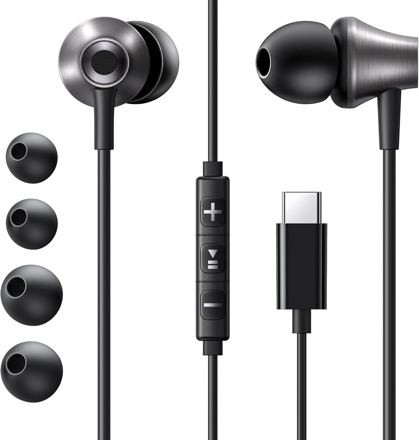 Cellularline Capsule USB C stereo in ear headset Black