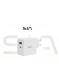 SIA SI-CH0045W PD CHARGER 45W 1TYPE-C & 1USB-A WHITE