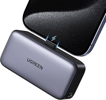 UGREEN Nexode 5000mAh Power Pank With Built-in USB-C Connector 20W Gray