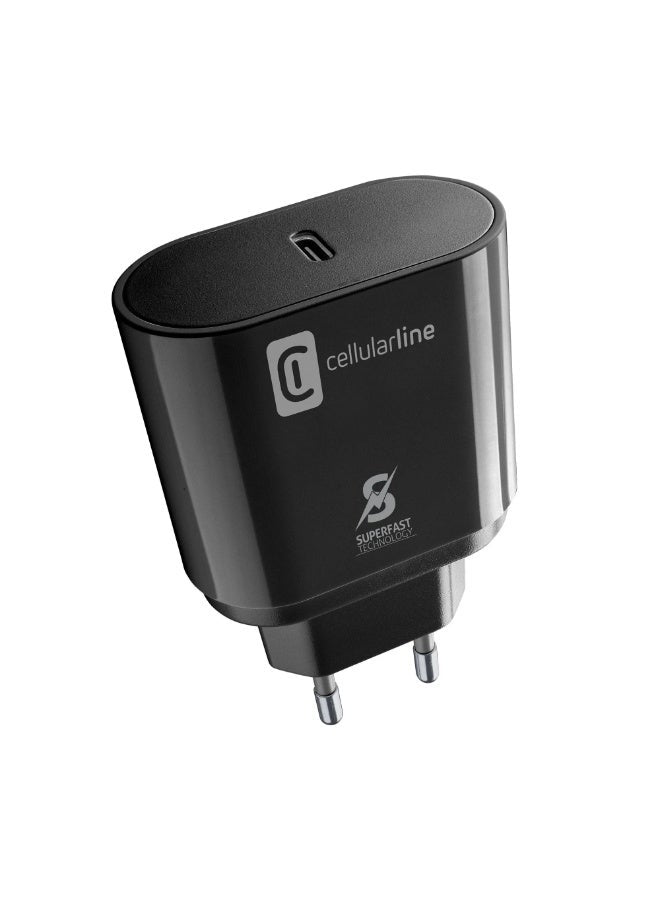 Cellularline Super Fast Charger 25W Samsung Black
