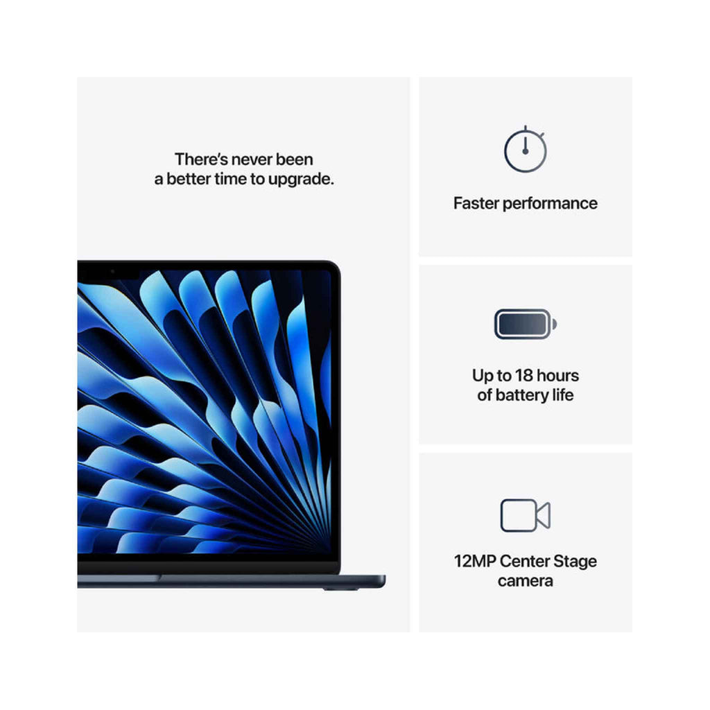 Apple MacBook Air M4 Chip - 13 Inch - 10-Core CPU and 8-Core GPU - 16GB - 256GB SSD - Midnight