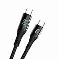 SIA (BKCC60-1NBRDLED) POWER LINK TYPE-C TO TYPE-C 60W LED CABLE BLACK