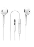 SIA SI-318 FLAT WIRED HD STEREO EARPHONE 3.5MM White