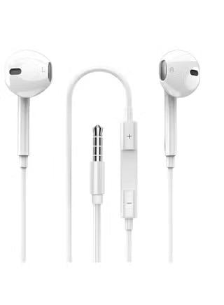 SIA SI-318 FLAT WIRED HD STEREO EARPHONE 3.5MM White
