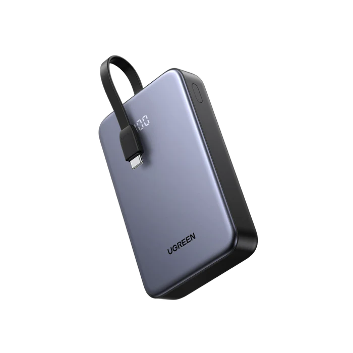 UGREEN PB505 Nexode 20000mAh 20W Power Bank With Built-in Cable Black