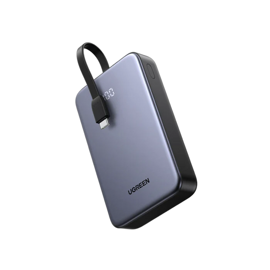 UGREEN PB505 Nexode 20000mAh 20W Power Bank With Built-in Cable Black