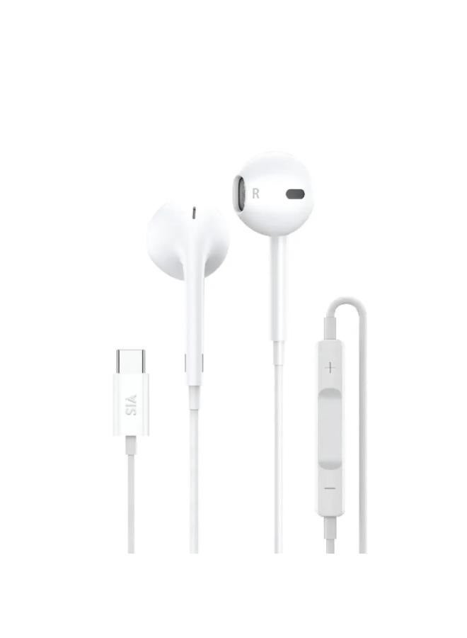 SIA (BK-Sl-C-IOSPHONE) Sound Link Type-C Earphones For Iphone 15/16 White