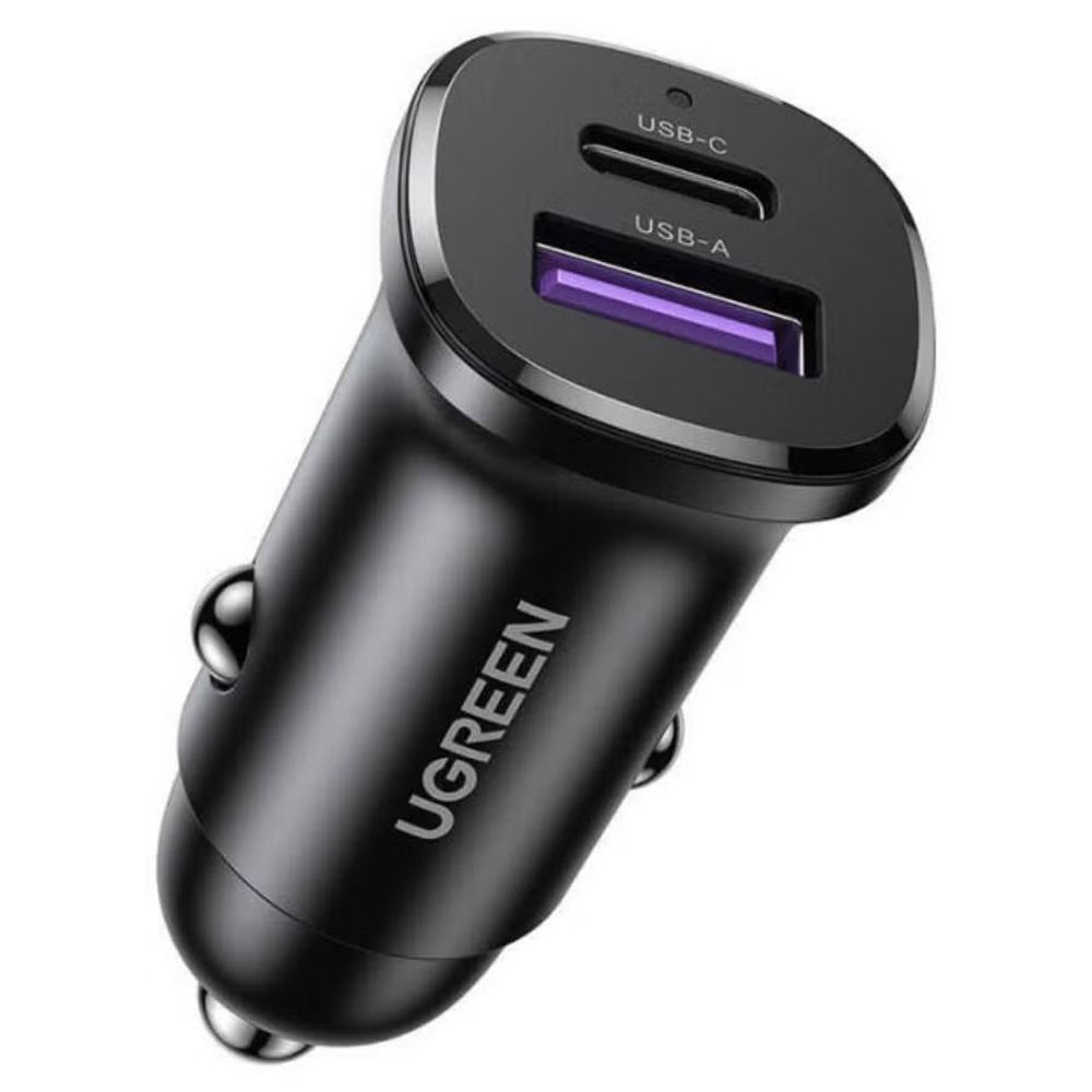 UGREEN 2-Port Fast Car Charger 30W Black